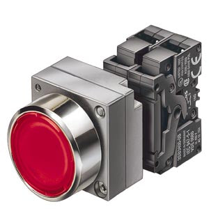 3SB3646-0AA21 - LEUCHTDRUCKTASTER, 22MM, RUND, METALL, ROT