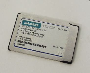 6FC5250-6DY30-4AH0 - SINUMERIK 840DE CNC-SOFTWARE 2-2 AUF PC-CARD, EXPORT SW-STAND 6.4, EINFACHE LIZENZ